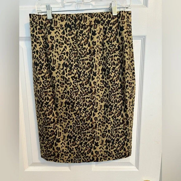 NWT J Crew Animal Print No 2 Pencil Skirt - Picture 4 of 8